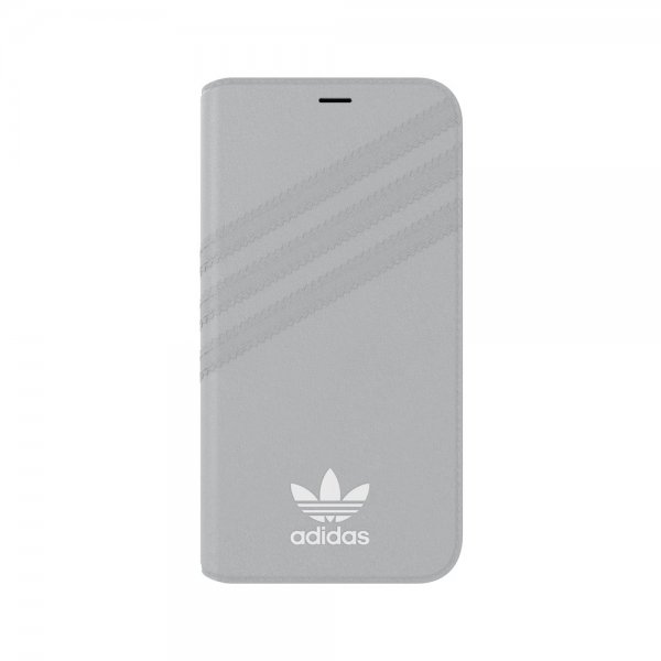 Adidas iPhone X/Xs Cover OR Booklet Case Suede FW18 Grå