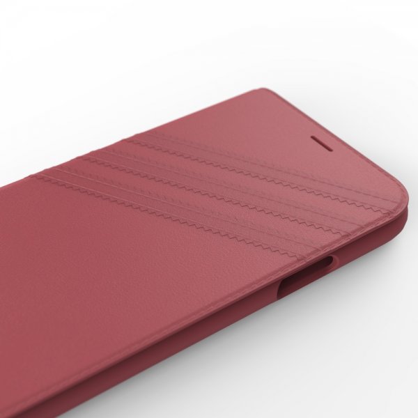Adidas iPhone X/Xs Cover ELLER Booklet Case Suede FW18 Rosa