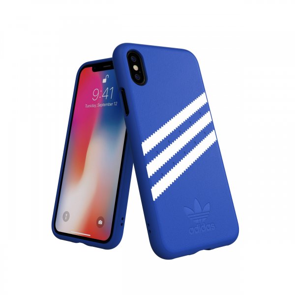 Adidas iPhone X/Xs Cover OR Moulded Case Suede FW18 Blå