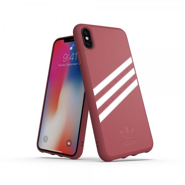 Adidas iPhone Xs Max Cover OR Moulded Case Suede FW18 Rosa