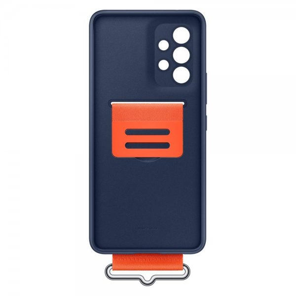 Samsung Original Galaxy A53 5G Cover Silikone Cover med Rem Navy