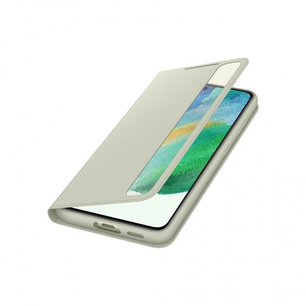 Samsung Original Galaxy S21 FE Cover Smart Clear View Cover Olivengrøn