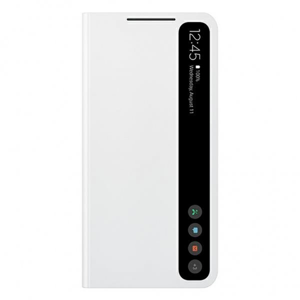 Samsung Original Galaxy S21 FE Cover Smart Clear View Cover Hvid