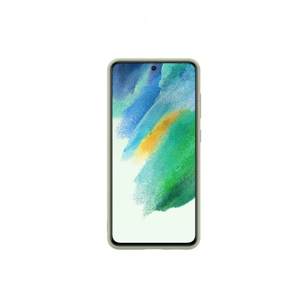 Samsung Original Galaxy S21 FE Cover Silikone Cover Oliven Grøn