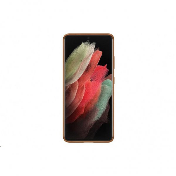 Samsung Original Galaxy S21 Ultra Cover Læder Brun