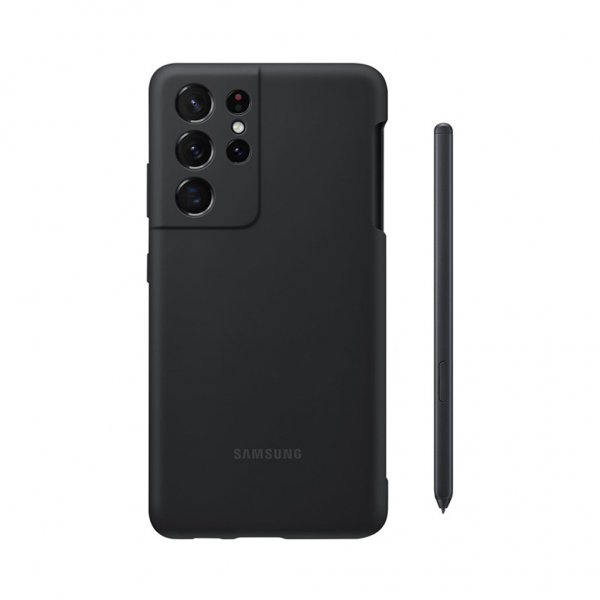 Samsung Original Galaxy S21 Ultra Cover Silicone Cover med S Pen Sort