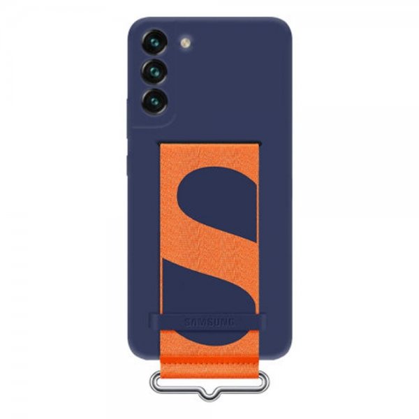 Samsung Original Galaxy S22 Plus Cover Silikone Cover med Rem Navy