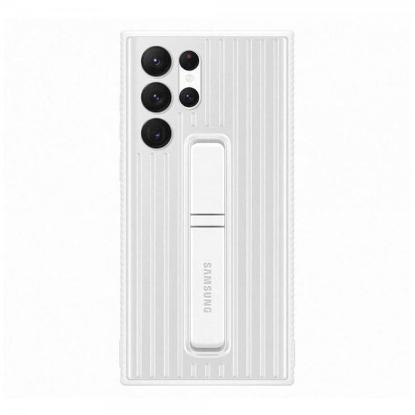Samsung Original Galaxy S22 Ultra Cover Protective Standing Cover Hvid