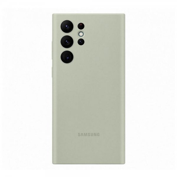 Samsung Original Galaxy S22 Ultra Cover Silikone Cover Oliven Grøn