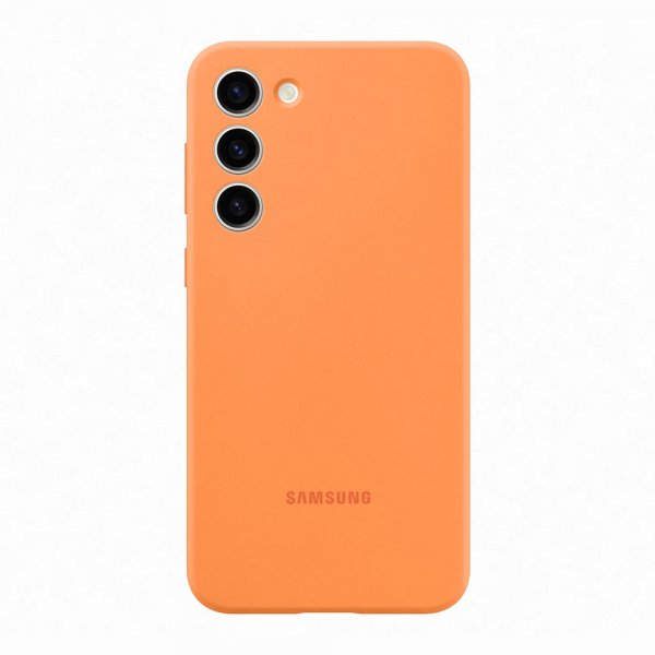 Samsung Original Galaxy S23 Plus Cover Silicone Cover Orange