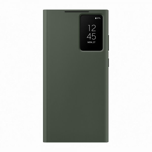 Samsung Original Galaxy S23 Ultra Cover Smart View Wallet Etui Khaki