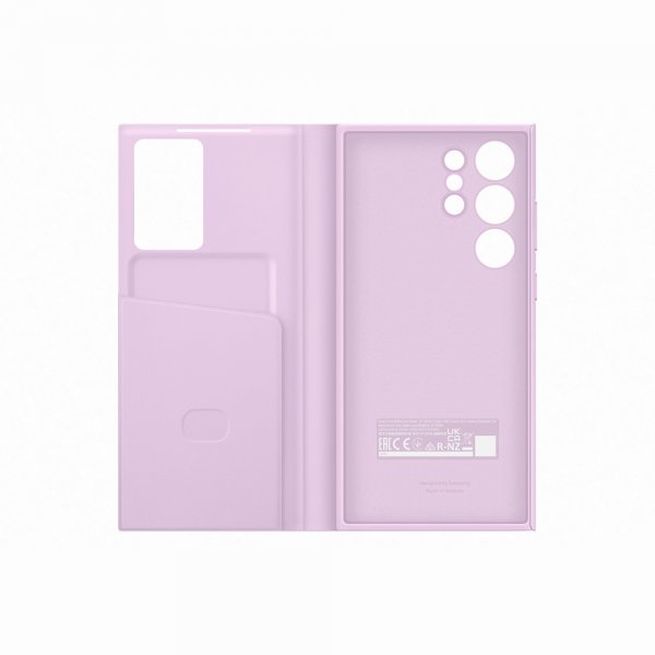 Samsung Original Galaxy S23 Ultra Cover Smart View Wallet Case Lavender