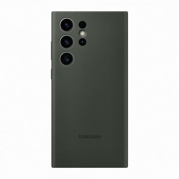 Samsung Original Galaxy S23 Ultra Cover Silikone Cover Khaki