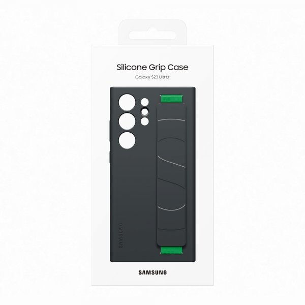 Samsung Original Galaxy S23 Ultra Cover Silikone Grip Case Sort