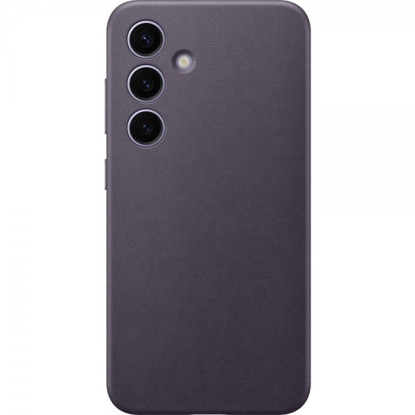 Samsung Galaxy S24 Cover Vegansk Læder Etui Dark Violet