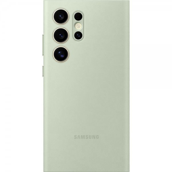 Samsung Original Galaxy S24 Ultra Cover Smart View Wallet Case Lysegrøn
