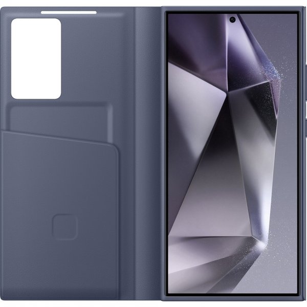 Samsung Original Galaxy S24 Ultra Cover Smart View Wallet Case Violet