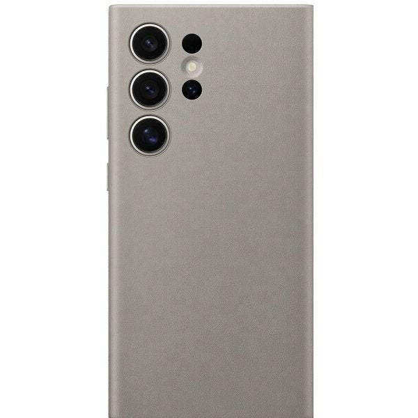 Samsung Original Galaxy S24 Ultra Cover Vegansk Læder Etui Taupe