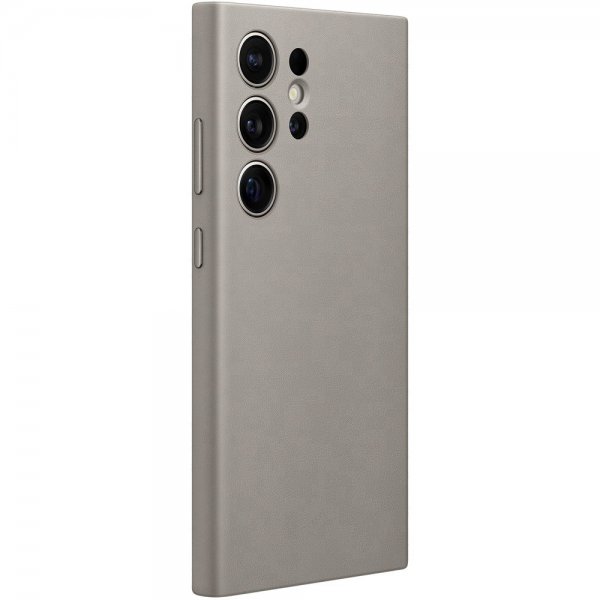 Samsung Original Galaxy S24 Ultra Cover Vegansk Læder Etui Taupe