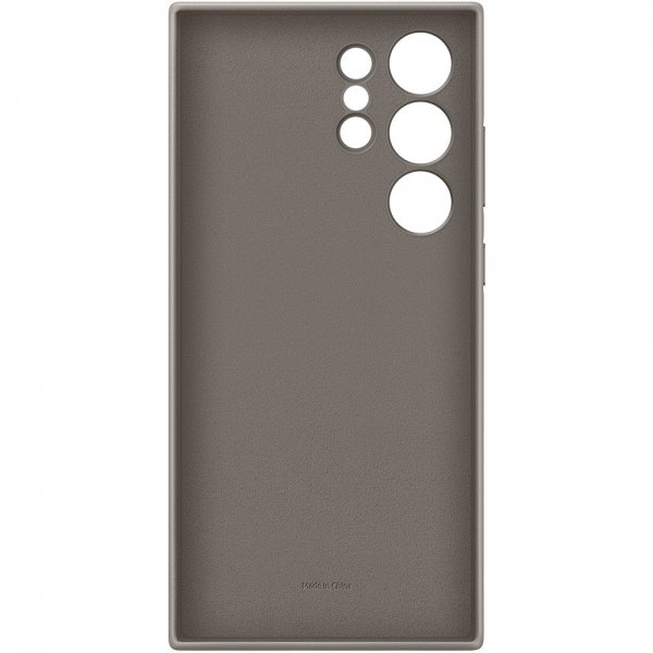 Samsung Original Galaxy S24 Ultra Cover Vegansk Læder Etui Taupe