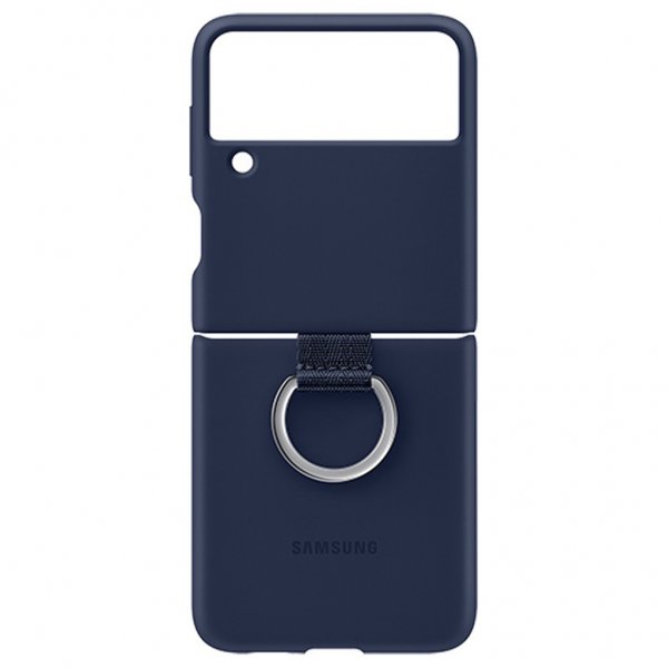 Samsung Original Galaxy Z Flip 3 Cover i Silikone med Ring Navy