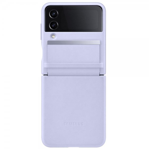 Samsung Original Galaxy Z Flip 4 Cover Flap Leather Cover Serene Purple