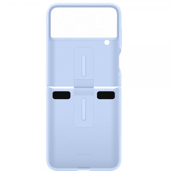 Samsung Original Galaxy Z Flip 4 Cover Silicone Cover med Ring Arctic Blue