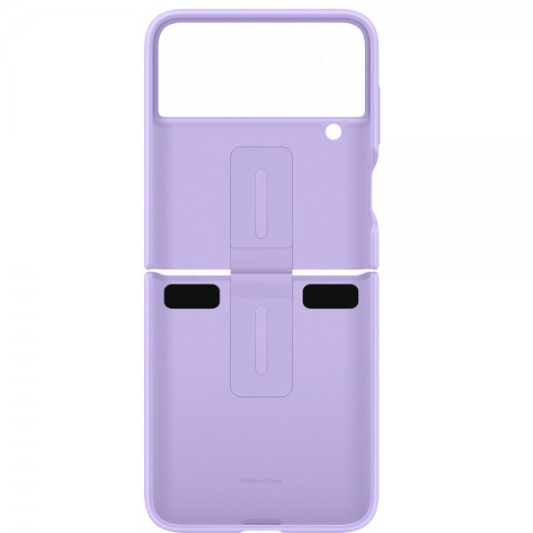 Samsung Original Galaxy Z Flip 4 Cover Silicone Cover with Ring Bora Purple