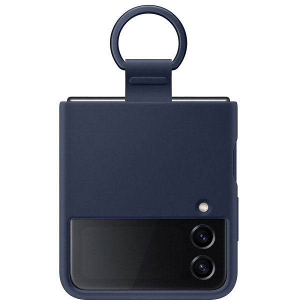 Samsung Original Galaxy Z Flip 4 Cover Silikone Cover med Ring Navy