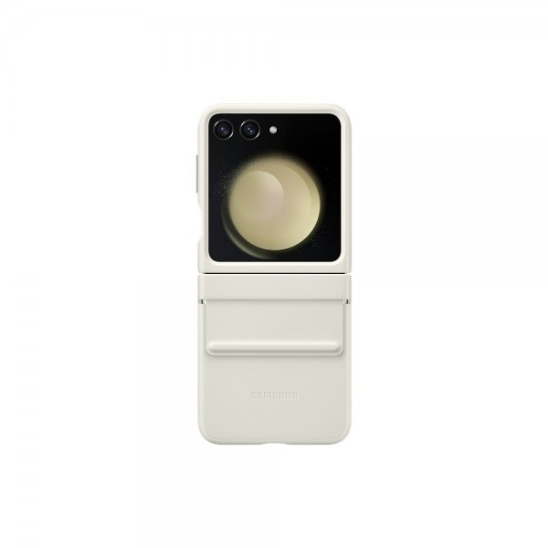 Samsung Original Galaxy Z Flip 5 Cover Flap Eco-Leather Case Cream