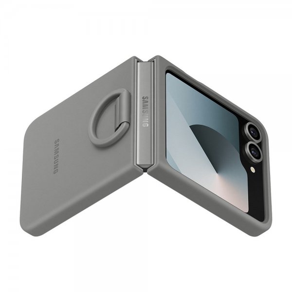 Samsung Original Galaxy Z Flip 6/Flip 7 FE Cover Silicone Case Grå