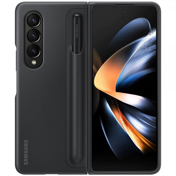 Samsung Original Galaxy Z Fold 4 Etui Standing Cover med Pen Sort
