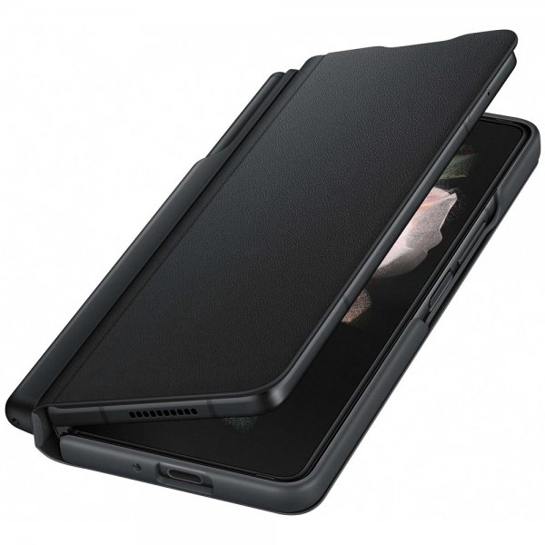 Samsung Original Galaxy Z Fold3 Cover Flip Cover med Pen Sort