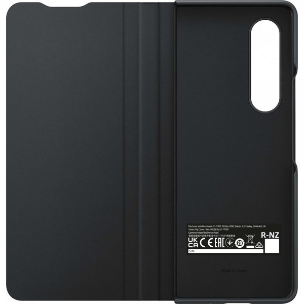 Samsung Original Galaxy Z Fold3 Cover Flip Cover med Pen Sort