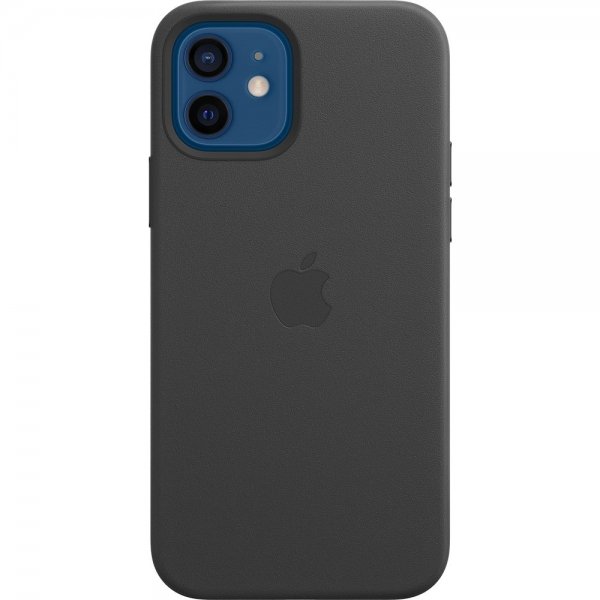 Apple Original iPhone 12/iPhone 12 Pro Skal Leather Case MagSafe Sort
