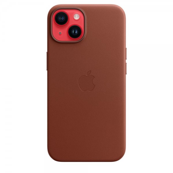 Apple Original iPhone 14 Plus Cover Læderetuier MagSafe Umbra
