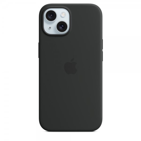 Apple Original iPhone 15 Plus Cover Silikone MagSafe Sort