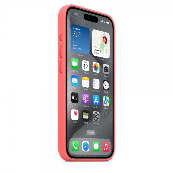 Apple Original iPhone 15 Pro Max Cover Silikone MagSafe Guava