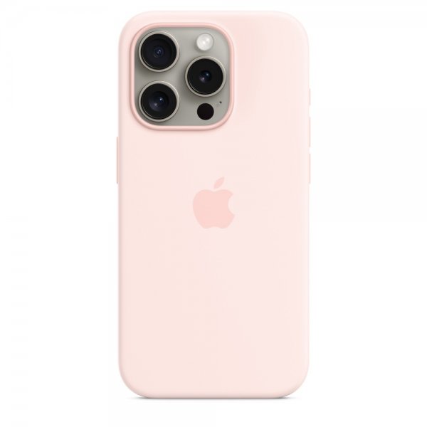 Apple Original iPhone 15 Pro Max Silikone Cover MagSafe Lyslilla