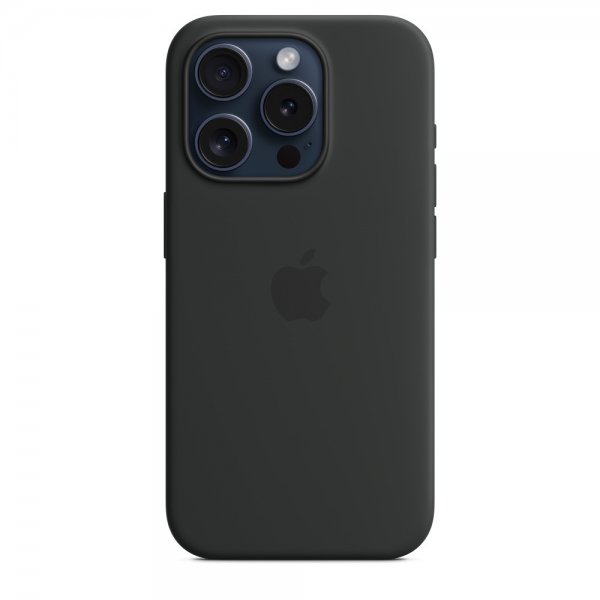 Apple Original iPhone 15 Pro Max Cover Silikone MagSafe Sort
