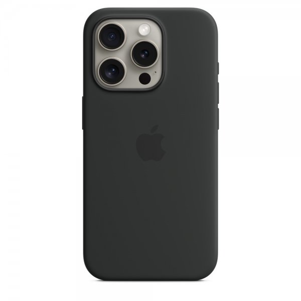 Apple Original iPhone 15 Pro Cover Silikone MagSafe Sort