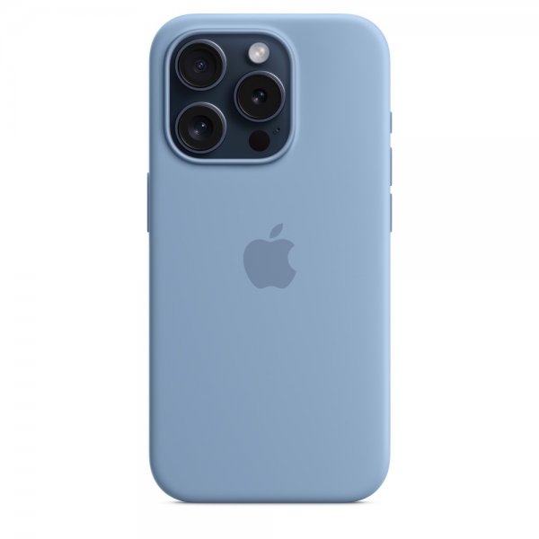 Apple Original iPhone 15 Pro Cover Silikone MagSafe Vinterblå