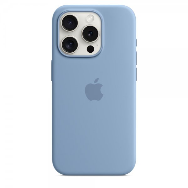 Apple Original iPhone 15 Pro Cover Silikone MagSafe Vinterblå