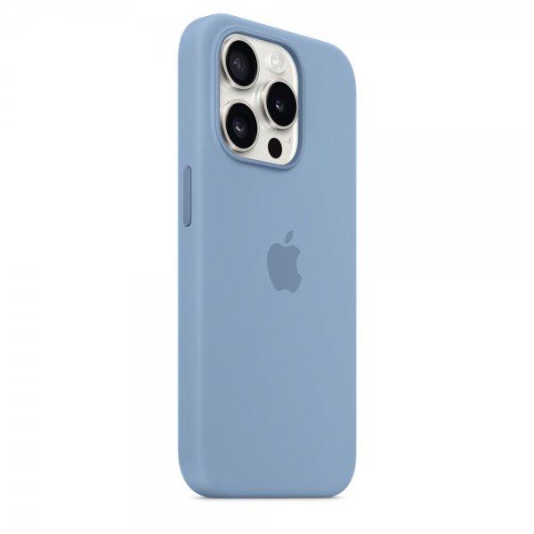 Apple Original iPhone 15 Pro Cover Silikone MagSafe Vinterblå
