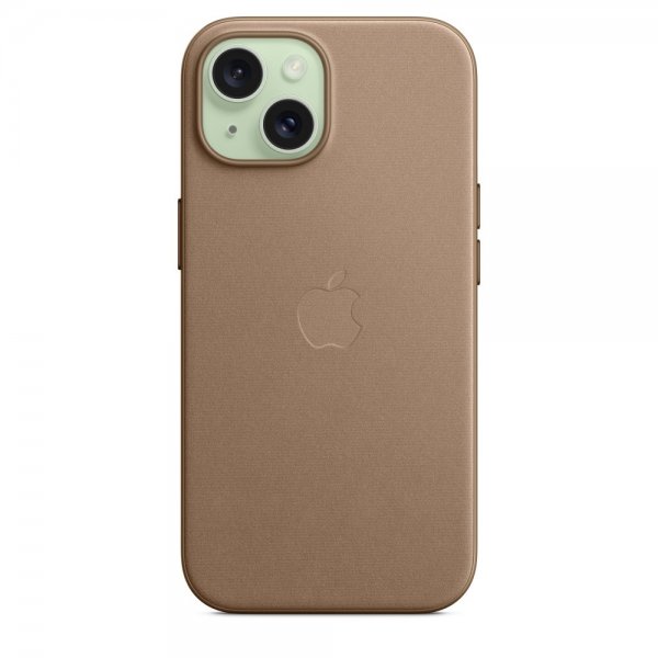 Apple Original iPhone 15 Cover FineWoven MagSafe Muldvarpbrun