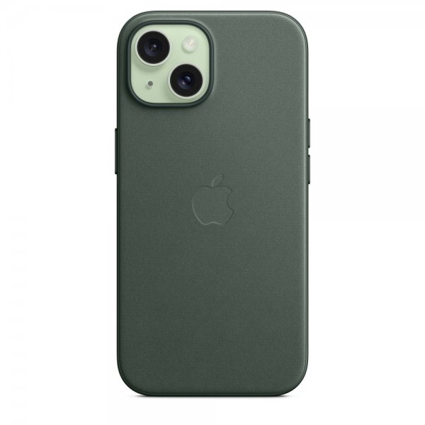 Apple Original iPhone 15 Cover FineWoven MagSafe Vintergrøn