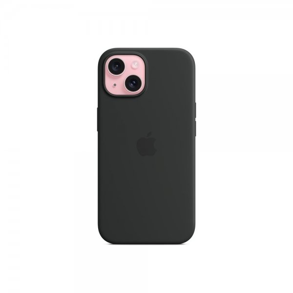 Apple Original iPhone 15 Skal Silikonecover MagSafe Sort