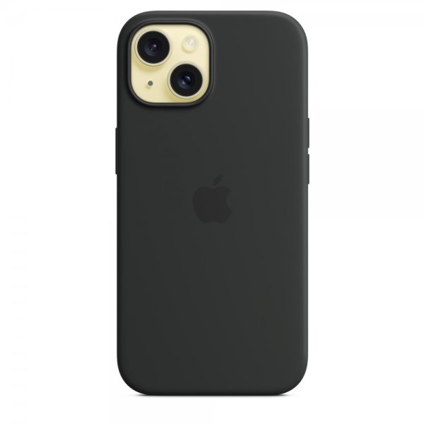 Apple Original iPhone 15 Cover Silikone MagSafe Sort