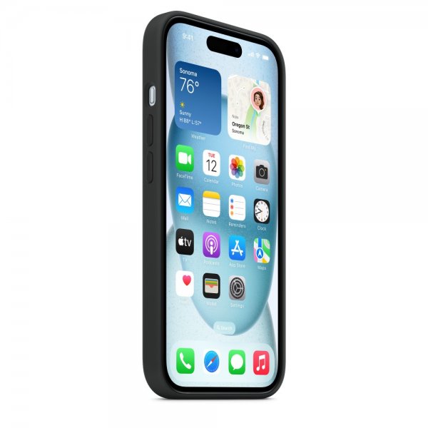 Apple Original iPhone 15 Cover Silikone MagSafe Sort