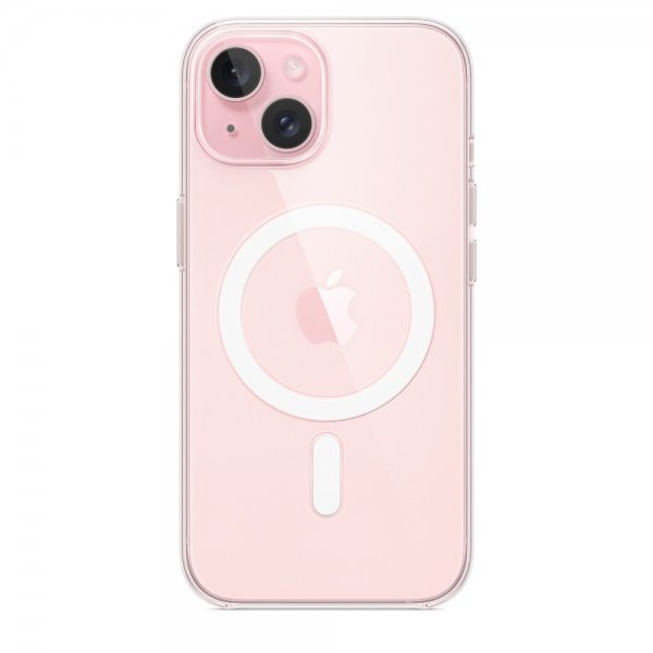 Apple Original iPhone 15 Cover Transparent MagSafe Klar
